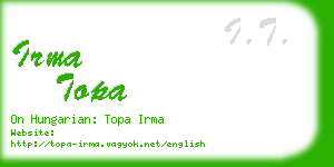 irma topa business card